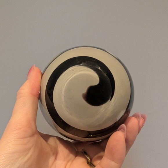 Striped Ceramic Bowl - Black, White, Yellow - Picture 8 of 10